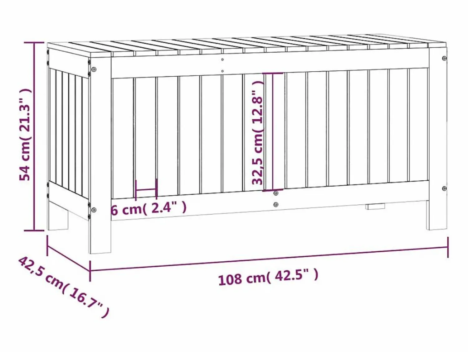Discount Garden Furniture Hara Caja de almacenaje jardín madera pino marrón miel 108x42,5x54cm Marru00f3n