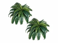 Helecho Artificial SucceBuy, Pack de 2, Helecho Falso de Boston 90-100 cm, 35 Hojas, Colgante, Decoración Interior/Exterior, Hogar/Oficina, Maceta No Incluida