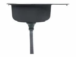 Sale Garden Furniture Helene Marie Fregadero cocina con colador y sifón acero inoxidable ovalado Plateado
