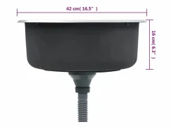 Garden Furniture Helene Marie Fregadero de cocina con colador y sifón de acero inoxidable