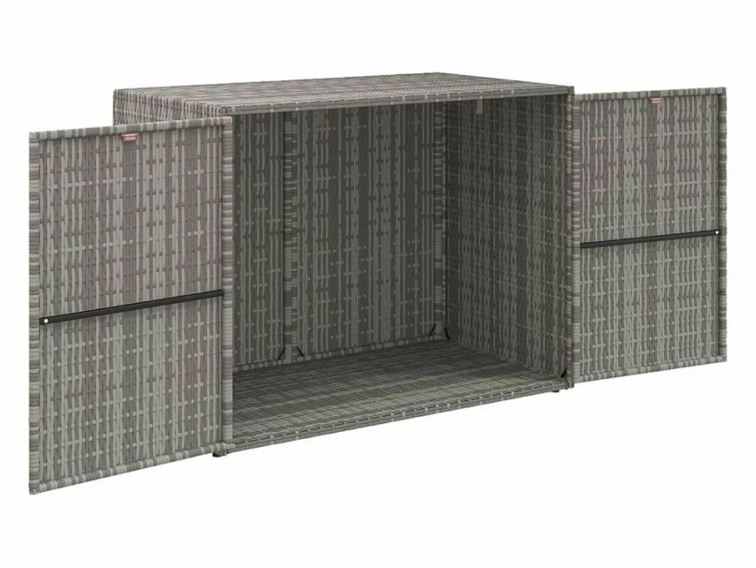 Outlet Herber Armario de almacenaje de jardín ratán PE 100x55,5x80 cm Armario De Jardín