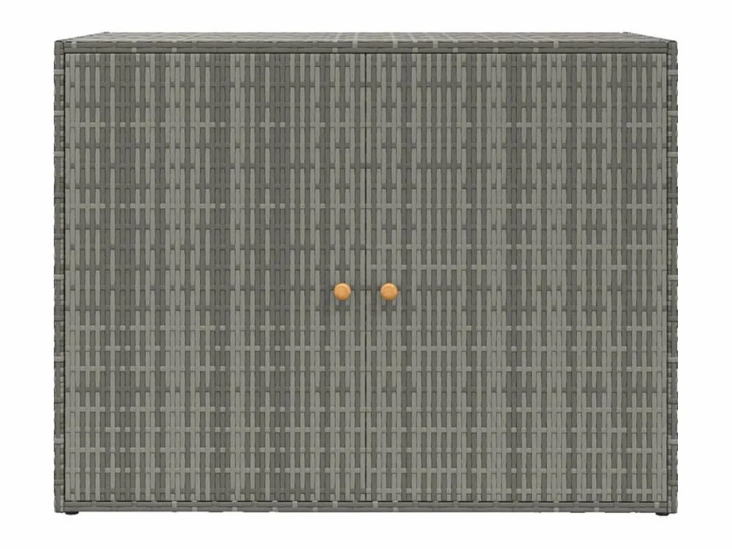 Outlet Herber Armario de almacenaje de jardín ratán PE 100x55,5x80 cm Armario De Jardín