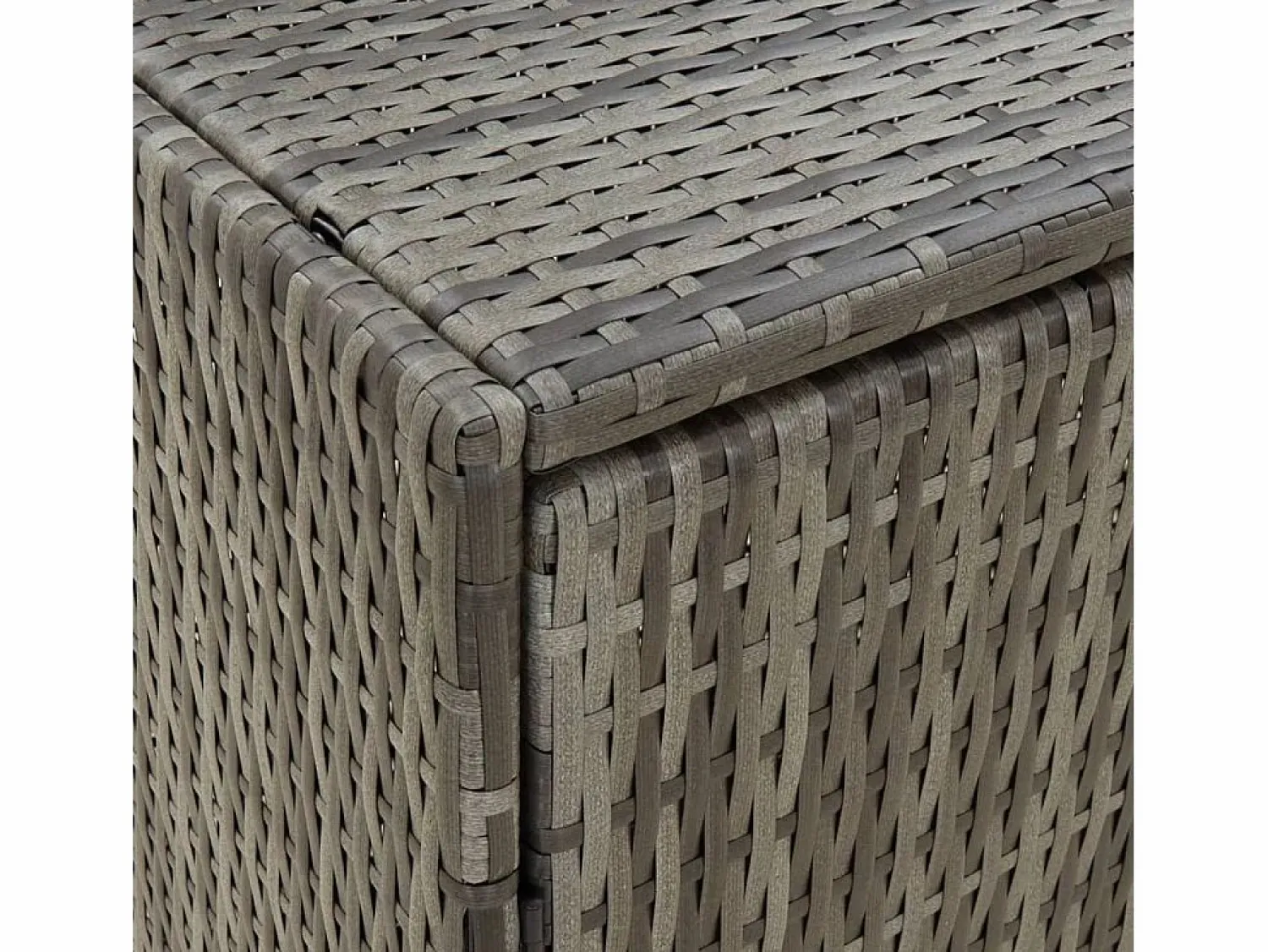 Outlet Herber Armario de almacenaje de jardín ratán PE 100x55,5x80 cm Armario De Jardín