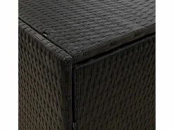 Best Garden Furniture Herber Armario de jardín 100x55,5x80 cm Ratán sintético Negro