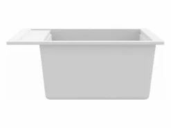 Discount Garden Furniture Herlaug Fregadero de cocina de granito con un seno Blanco