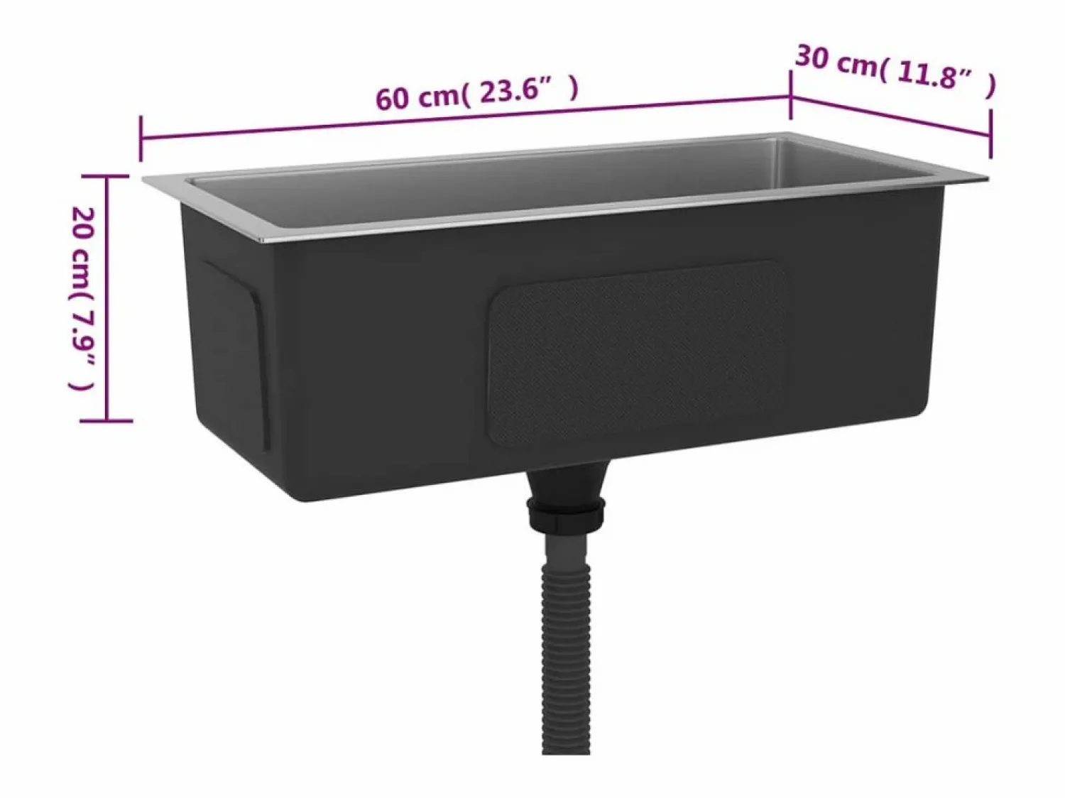 Garden Furniture Hicksville Fregadero de cocina hecho a mano acero inoxidable