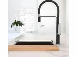 Essebagno Hideno Mezclador para fregadero con ducha móvil y cromado