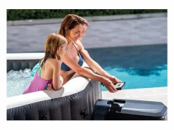 Best Intex Hidromasaje hinchable SPA 28458 201x71 Jet y Bubble Deluxe Negro
