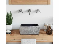 Outlet Garden Furniture Hilmi Lavabo mármol 30x30x13 cm Negro