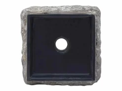 Outlet Garden Furniture Hilmi Lavabo mármol 30x30x13 cm Negro