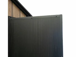 Clearance Hoggar – Caseta de Resina Jardín 6,41m2 Oak O60 - Suelo – Ventana – Efecto Madera Premium - Doble Puerta Amplia – Protección UV e Impermeable – Cierre con Pasador Negro