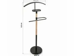 Versa Holstebro Galán de Noche Moderno Multifuncional con 2 Perchas o Colgadores para Ropa de Hombre o Mujer, , 112x28,8x46,5cm