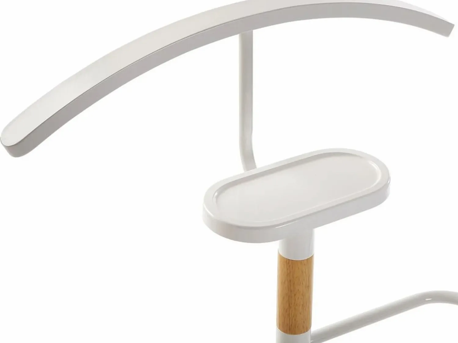 Discount Versa Holstebro Galán de Noche Moderno Multifuncional con 2 Perchas o Colgadores para Ropa de Hombre o Mujer, , 112x28,8x46,5cm Blanco
