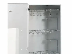 Horno ahumador astillas madera acero galvanizado 44,5x29x110 cm Barbacoa