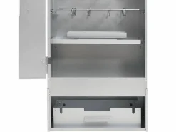 Horno ahumador astillas madera acero galvanizado 44,5x29x110 cm Barbacoa