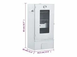 vidaxl Horno ahumador barbacoa 1 kg de virutas de madera 44,5x29x83 cm