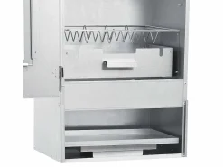 Outlet Horno ahumador de barbacoa con mesa acero galvanizado Barbacoa
