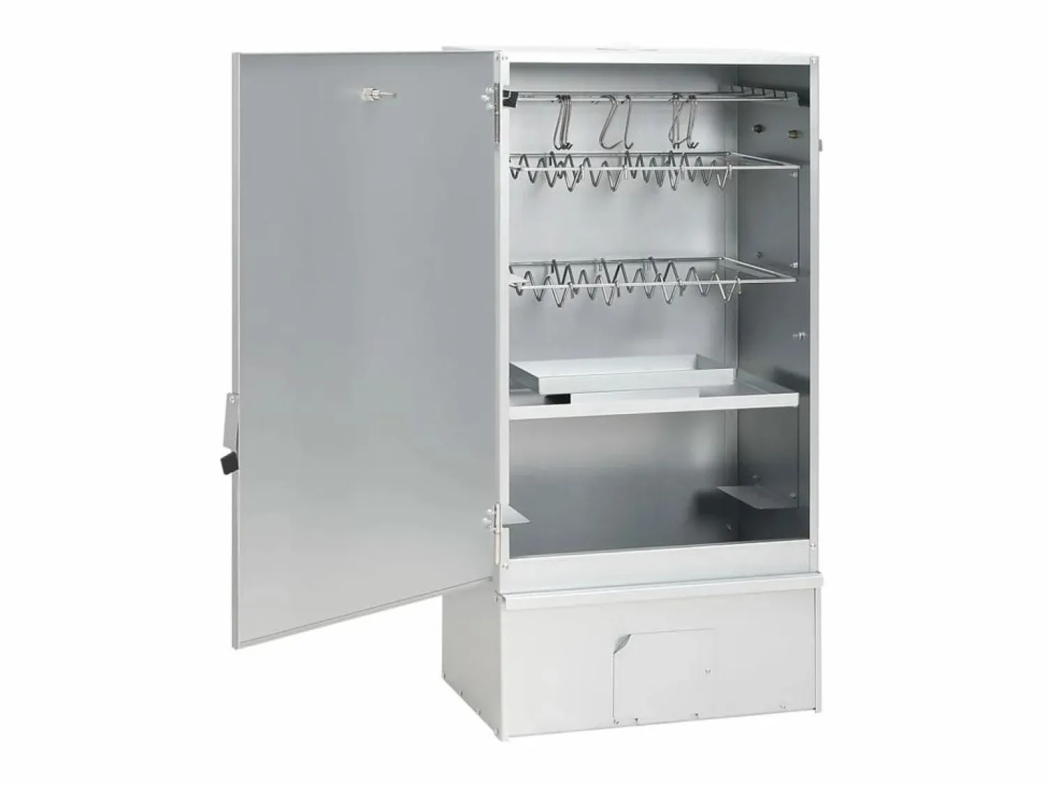 Clearance Horno ahumador de barbacoa con mesa acero galvanizado ES166549 Barbacoa