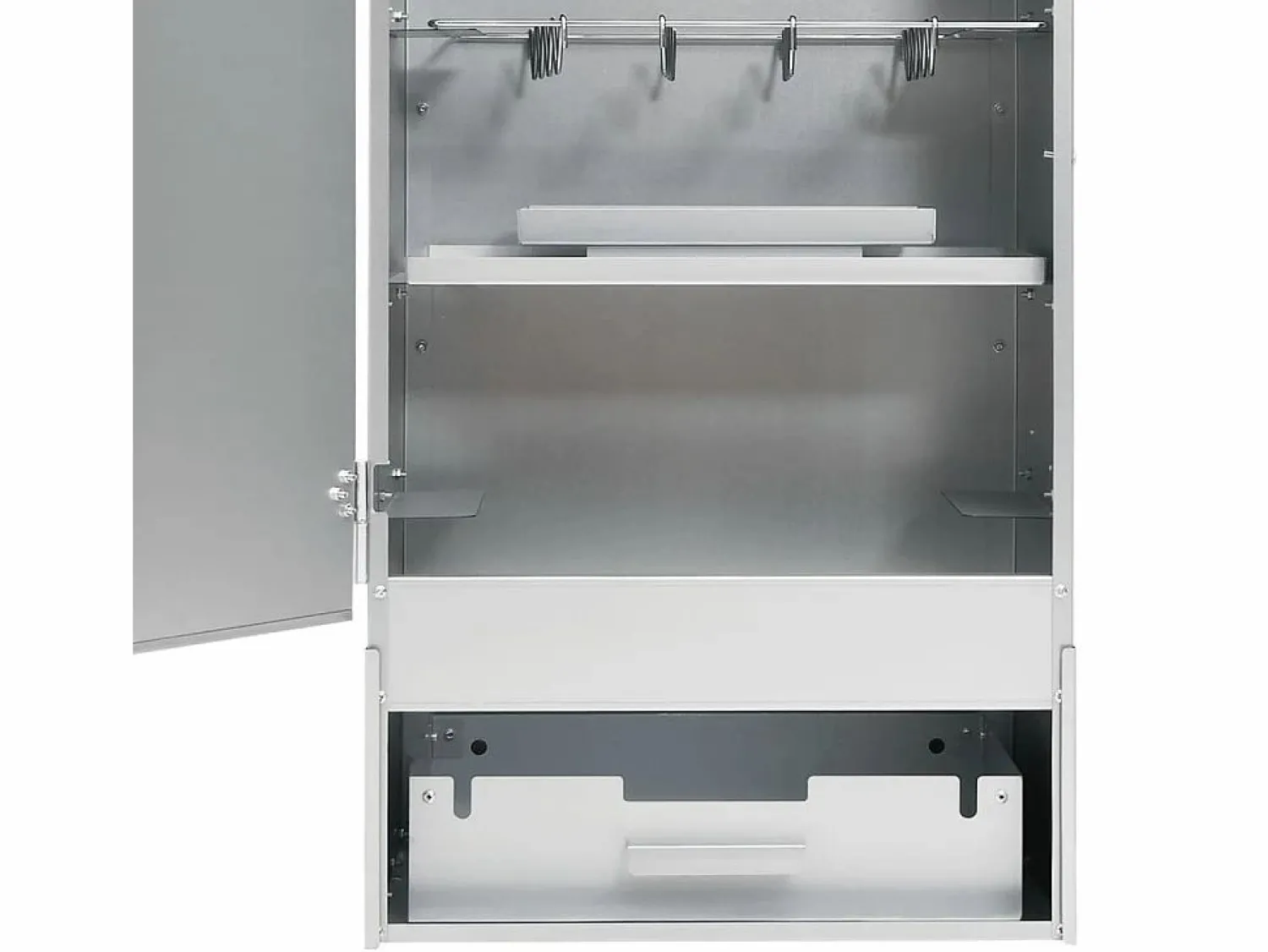 Clearance Horno ahumador de barbacoa con mesa acero galvanizado ES166549 Barbacoa