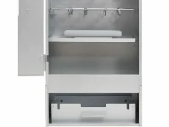 New Horno ahumador de barbacoa con mesa acero galvanizado ES595838 Barbacoa