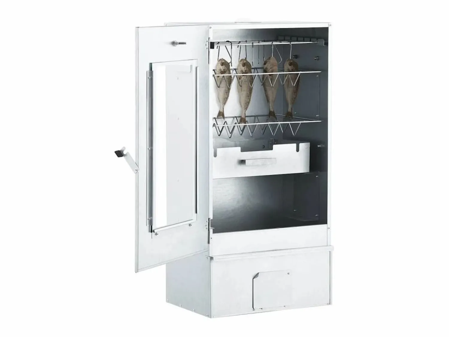 Outlet vidaxl Horno ahumador de BBQ con generador humo frío acero galvanizado Plateado