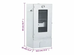 Outlet vidaxl Horno ahumador de BBQ con generador humo frío acero galvanizado Plateado