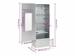 New vidaxl Horno ahumador de BBQ con generador humo frío acero galvanizado Plateado