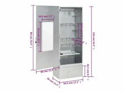 vidaxl Horno ahumador de BBQ con generador humo frío acero galvanizado
