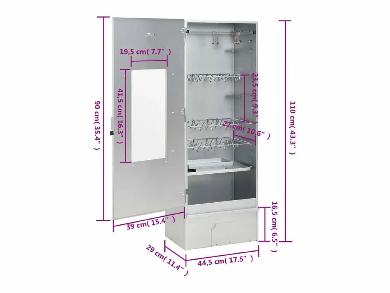 Sale Horno ahumador de BBQ con generador humo frío acero galvanizado Barbacoa