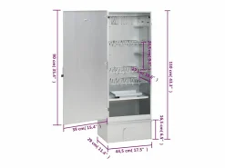 vidaxl Horno ahumador de BBQ con generador humo frío acero galvanizado