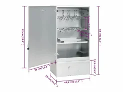 Outlet Horno ahumador de BBQ con generador humo frío acero galvanizado Barbacoa