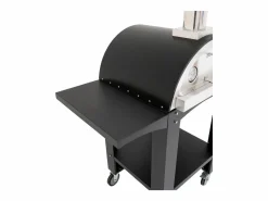Sale Horno de Pizza Portátil 184 cm Negro | Con Ruedas, Piedra, 2 Estaciones y Cubierta GRATIS Barbacoa