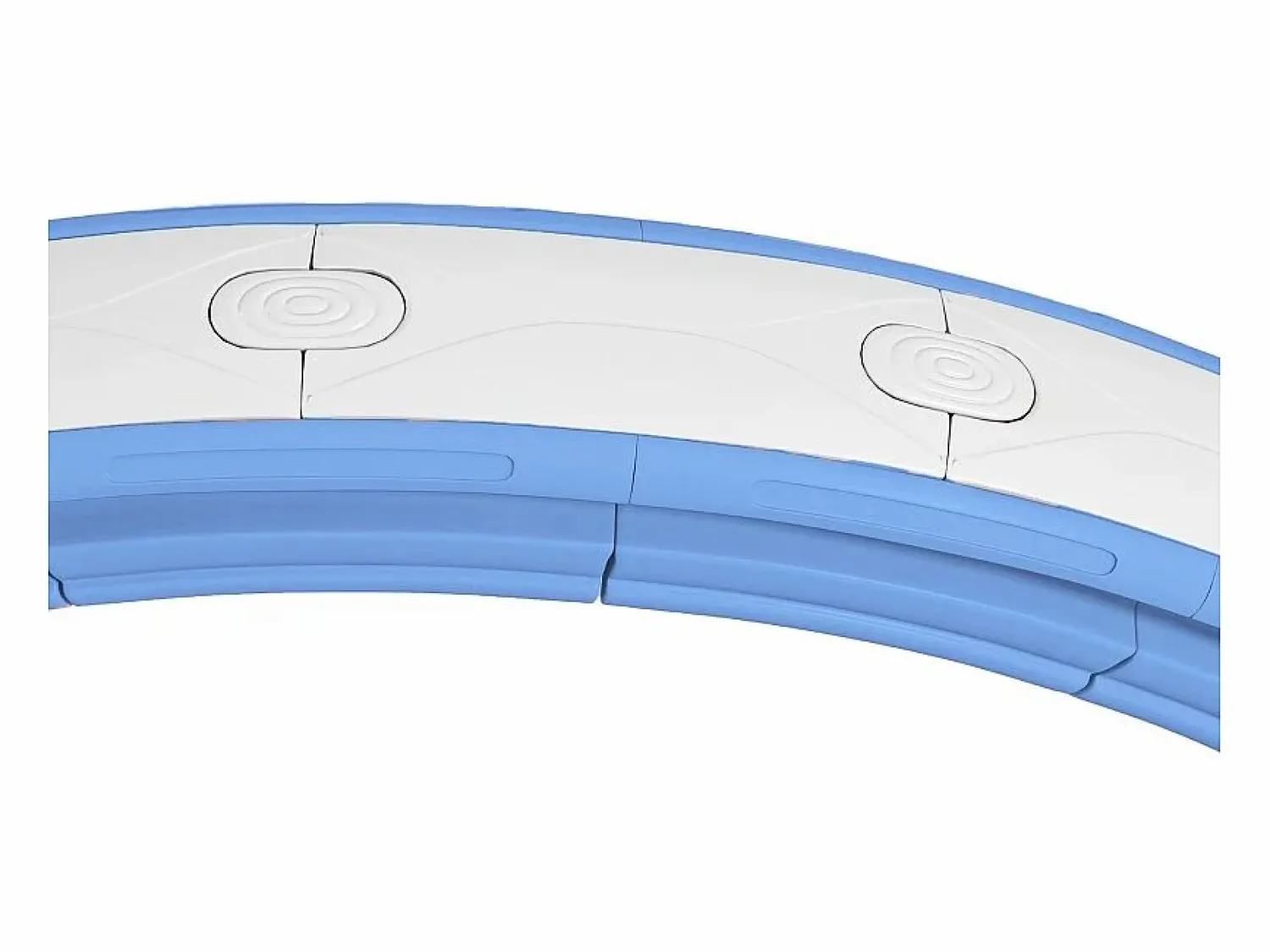 Clearance Hula hoop inteligente ajustable con peso y contador, plástico, claro, 16 segmentos (76x113cm) Azul