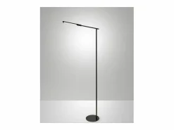 Ideal - Lámpara de pie LED negra orientable de metal H.130 cm Fabas Luce - Luz LED integrada de 10W CCT (3000K 4000K 5000K 6000K)