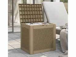 Garden Furniture Indar Caja de almacenaje de jardín PP marrón claro 55,5x43x53 cm