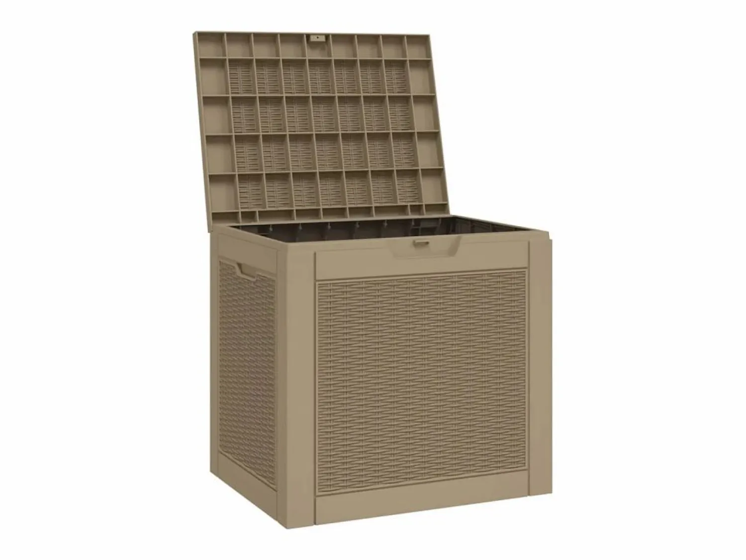 Garden Furniture Indar Caja de almacenaje de jardín PP marrón claro 55,5x43x53 cm