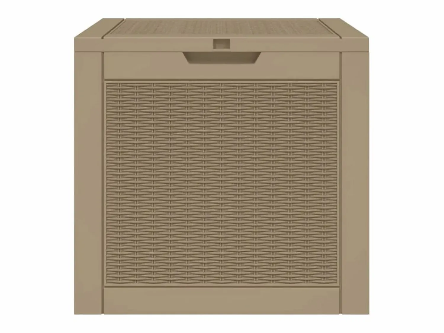 Garden Furniture Indar Caja de almacenaje de jardín PP marrón claro 55,5x43x53 cm