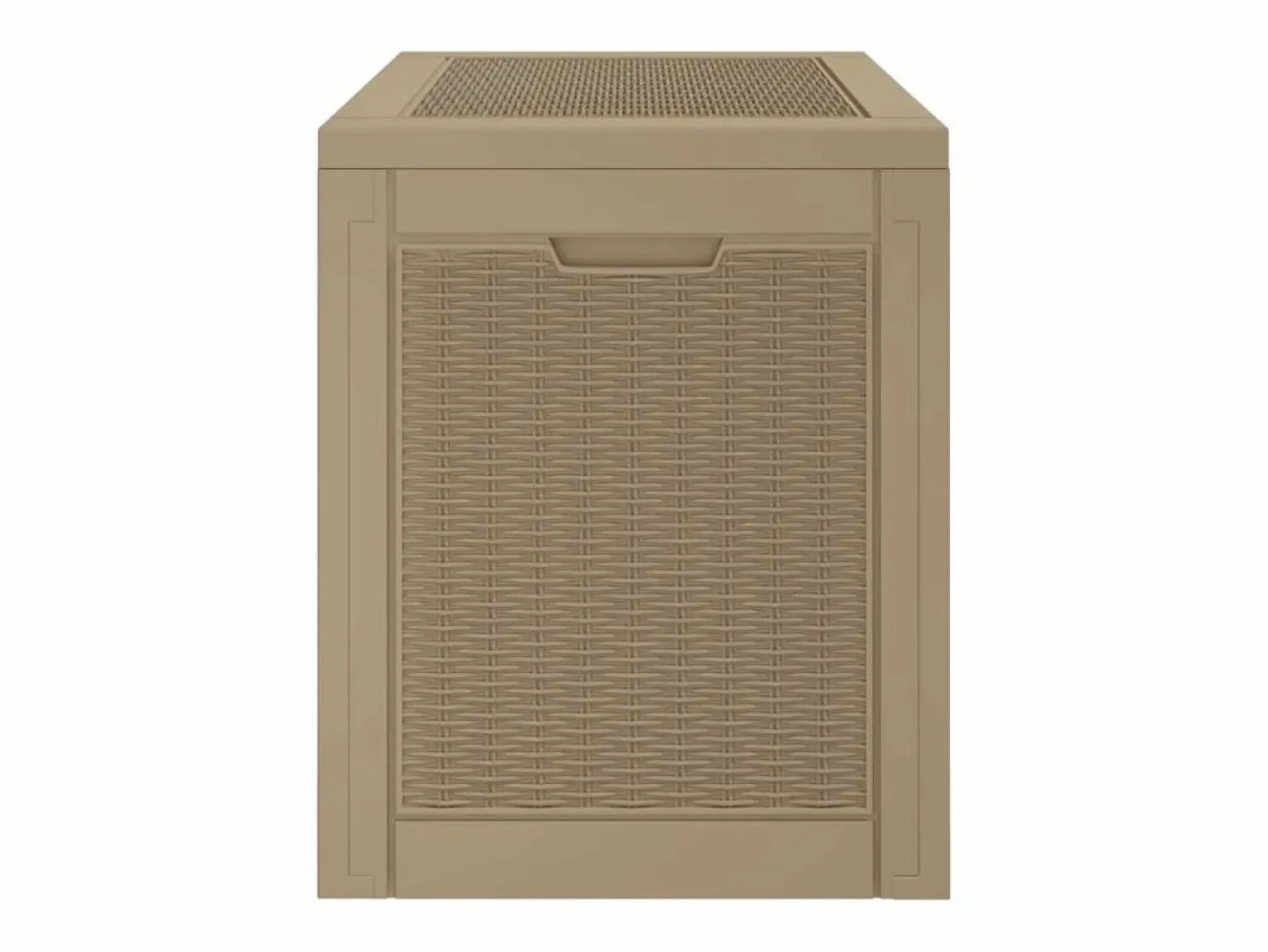 Garden Furniture Indar Caja de almacenaje de jardín PP marrón claro 55,5x43x53 cm