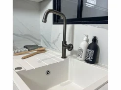 Discount Essebagno Indus mezclador para fregadero metalizado Gris