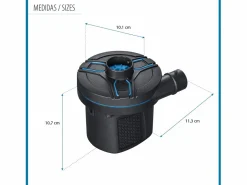 Bestway Inflador Eléctrico Portátil AC DC Power Touch 3 Adaptadores Válvulas | Toma Coche de 12V Batería 220V | 2 en 1