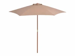 Garden Furniture Inglewood Sombrilla de jardín con palo de madera gris taupe 270 cm
