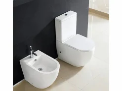 Discount Aquore Inodoro cerámica GENOVA cisterna baja Blanco