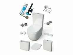 Discount Aquore Inodoro cerámica GENOVA cisterna baja Blanco