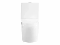 Vente-unique Inodoro de cerámica de suelo con tapa silenciosa, descarga horizontal, NAGILAM