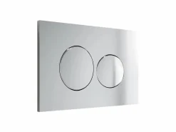 Discount Vente-unique Inodoro flotante con marco de soporte y placa de descarga cromada, CLEMONA Blanco