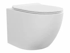 Best Vente-unique Inodoro flotante de cerámica en mate sin brida - JAVOINE Blanco