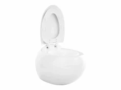 Sale Vente-unique Inodoro flotante de cerámica con tapa silenciosa, HURO II Blanco