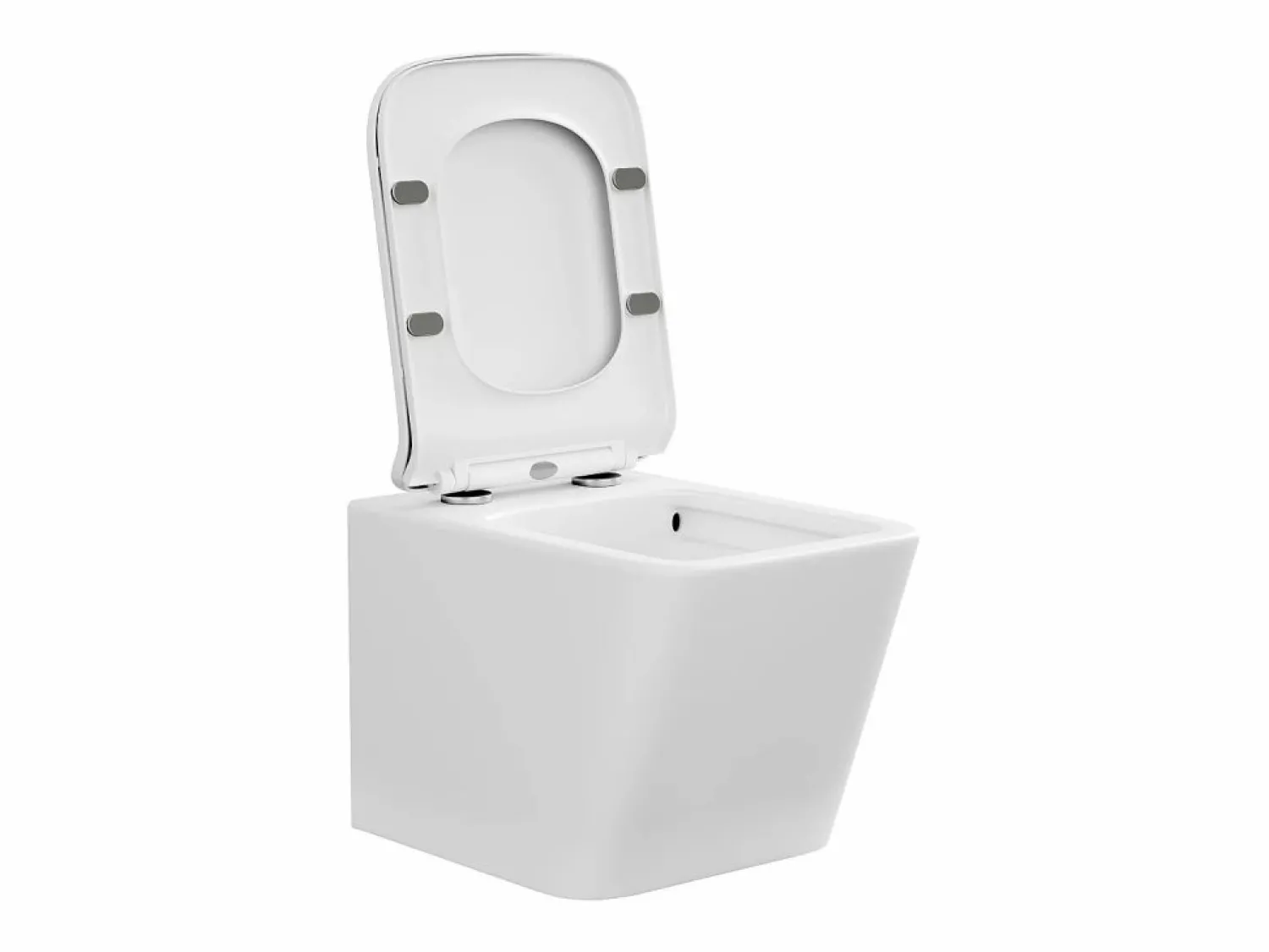 Best Inodoro flotante de cerámica mate sin brida, L51,5 x Alt. 34, CLEMONA Inodoro Suspendido