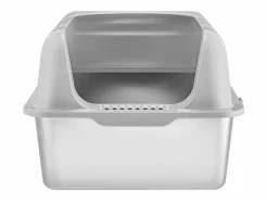 New Inodoro para Gatos SucceBuy XL, 15 CM de Profundidad, Inodoro, de Acero Inoxidable con Reposapiés Higiene Y Cuidado De Mascotas