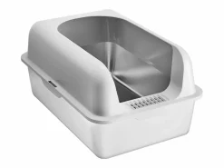 New Inodoro para Gatos SucceBuy XL, 15 CM de Profundidad, Inodoro, de Acero Inoxidable con Reposapiés Higiene Y Cuidado De Mascotas